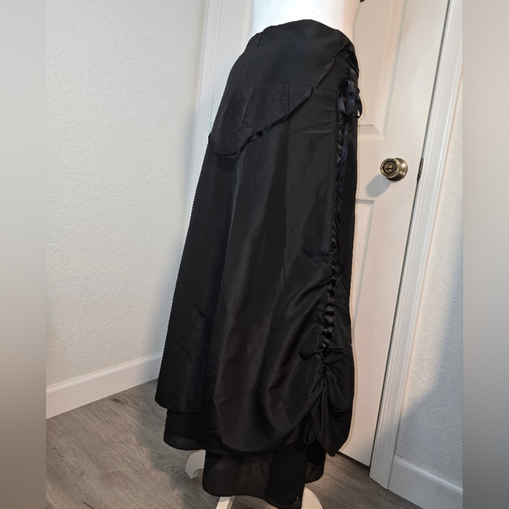 Promod Black Bubble Wrap Maxi Skirt. Size S - Picture 7 of 14